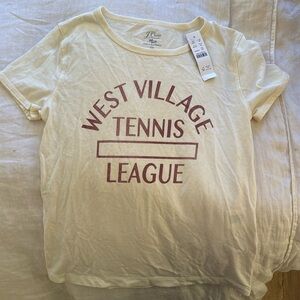 NWT Broken-in jersey "West Side Tennis League" cropped T-shirt